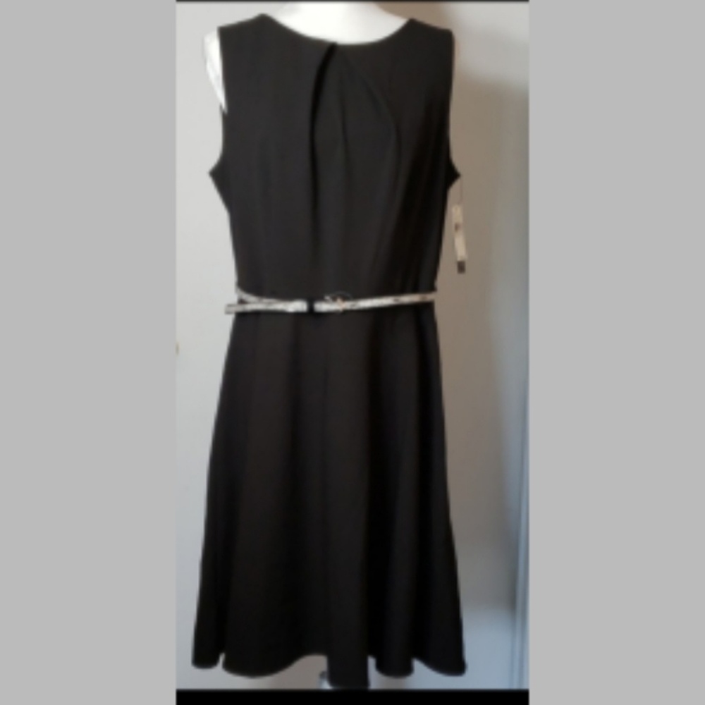 AB Studio Sleeveless Black Aline Midi Dress * 16